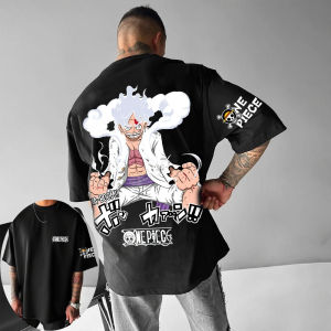 เสื้อยืดวันพีซลายอนิเมะญี่ปุ่น ลูฟี่ สำหรับผู้ชายและเด็กผู้ชาย แขนสั้น แฟชั่น ทันสมัย สไตล์เฉพาะตัว เหมาะสำหรับใส่คู่กับพ่อแม่ลูก