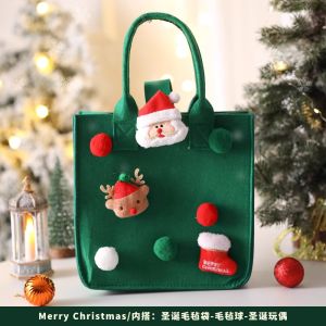 Creative Handheld Bag for Christmas Gifts Candy Packaging Box Peaceful Night Golden Ornaments Universal Gender Popular Level