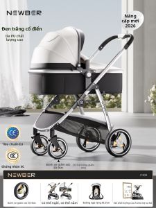NIUBEIER | Xe Đẩy Trẻ Em Ngồi và Nằm 0-3 Tuổi Nhẹ Có Thể Gập Lại Cao