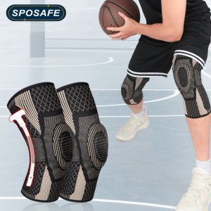 1Pcs Knee Braces for Knee PainKnee Compression Sleeves with Silicone Gel Spring Support，Medical Grade Knee Patella Pads Protector for Knee Pain ArthritisJoggingSportsMeniscus TearRunning，Men&Women，Joint Pain Relief