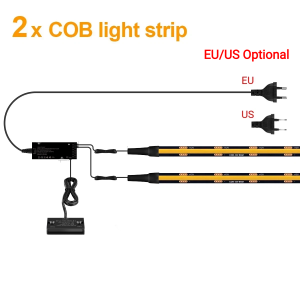 1-10PCS Black PCB Cabinet COB LED Strip Kit with Smart Door Sensor Control DC12V Back Adhesive Cuttable Warm/Neutral White