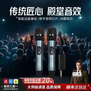 Berlin Sound New Wireless Metal Handheld Microphone Charging Model for Stage Singing Home Use K Songholding Microphone