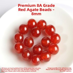 FUJINJIA | Natural Red Agate Beads DIY Accessories