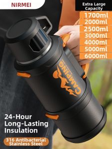 nRMEi | Large Capacity Insulated Water Bottle Portable Travel