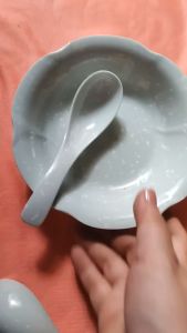 Dĩa tròn hình hoa vân đá ngọc đựng thức ăn nhiều size DH06