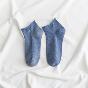 Womens Cotton Short Socks Mid-Calf Pure Cotton Sweat Absorbent Spring Summer Autumn Winter Short Tube Stockings Korean Style