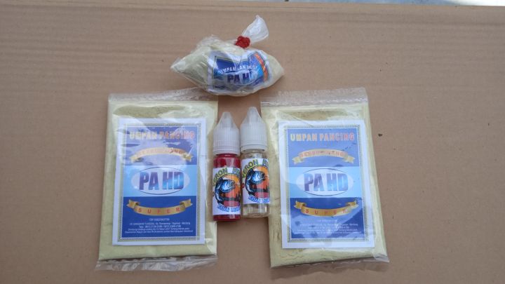 1 paket umpan veron fishing, 2 botol esen pisang ambon dan esen sereh 1 ...