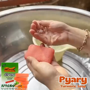【BUY 2 TAKE 3】Original Pyary Turmeric Whitening Soap 75g  For Skin Care ANTI-ACNE ANTI-AGING