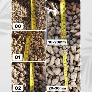 หินภูเขาไฟ (Pumice) ดูดซึมแร่ธาตุอาหาร กักเก็บธาตุอาหาร โปร่งร่วนซูย เบอร์ 00 01 02 10-20มม. 20-30มม. คุณภาพสูง หินโรยหน้า หินรองก้นกระถาง