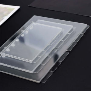 6Pcs Clear Binder Dividers A5 A6 A7 6 Holes Loose Leaf Index with Transparent Acrylic Detachable DIY Notebook Cover