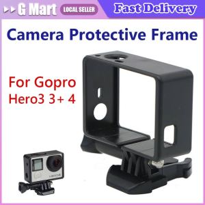 Standard Protective Border Frame for Gopro Hero 4 3+ Black 3 Camera Case Protector Mount For Go Pro 3+ 4 Cam Accessory Side Border Protector Frame Case For Gopro Hero 3 3+ 4 Session for GoPro Protective Housing Mount Stand Action Camera Accessory