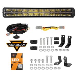 AUXBEAM 5D-PRO Series 22 inch LED Light Bar with Wire Harness 180W 22000LM Off Road White Work Light Combo with 5D Projectors with DT Adapter Extension Cord&Wiring Harness