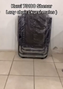 KURSI SANTAI - LEISURE/LAZY CHAIR - KURSI MALAS - 73100 - BLACK - BONUS TEMPAT GELAS - SHENAR