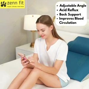 Curve Wedge Pillow 2 in 1 Head And Back Rest Prevent Acid Reflux Backrest Sleeping Pillow