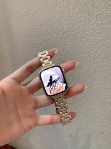 Women Thin Metal Band for Apple Watch 38mm 40mm 41mm Slim Stainless Steel Wristband Strap for IWatch Ultra SE 9/8/7/6/5 Bracelet