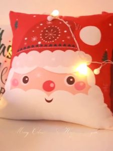 【Free Shipping】4pcs Merry Christmas Throw Pillow Case Cushion Cover Sofa Cover 18 x 18 inches