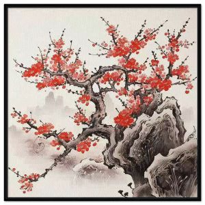 Tranh Tết Hoa Đào Tranh Treo Tường Canvas tranh dán tường CGI-74