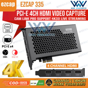 EZCAP 335 PCI-E CAM LINK PRO 4 CHANNEL HDMI VIDEO CAPTURE STREAMING INDEPENDENT INPUT