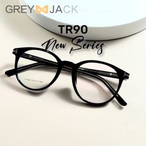 Grey Jack Frame Kacamata Model Oval Bahan TR+Acetate Fashion Laki-laki dan Wanita Bisa Minus 21026