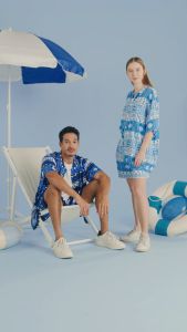 LCFC Restwear Hawaiian Shirt Navy