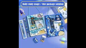 NEW Childrens Cute Stationery Sets Cartoon Stationery Set Pencil Ruler Eraser Sharpener Student Stationery Supplies