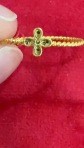 Poh Heng Jewellery 24K Lucky Clover Ring in Yellow Gold[Price By Weight]