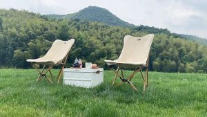 เก้าอี้สนาม Camping เก้าอี้แคมป์ปิ้ง เก้าอี้พับ มีกระเป๋าเก็บของ พกพาสะดวก รับน้ำหนักได้ถึง 120 กิโล