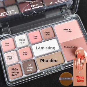 Phấn Má Hồng Đa Năng MGL Matte Highlight Contour Blush 3 Trong 1 Phấn Mắt Giá Rẻ Dành Cho Học Sinh Phấn Bóng Đa Năng Dành Cho Mọi Loại Da