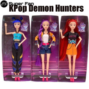 （Super Fan) KPop Demon Hunters Rumi Action Figure Zoey Mira Movable Joint Model Toys