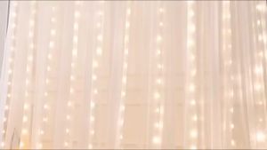3M LED White Tulle Backdrop Curtains with Light Decoration for Wedding Engagement Birthday Party Baby Shower Decor Supplies