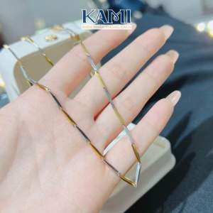 Dây chuyền titan 2 màu nam nữ không đen không gỉ Kami trang sức sỉ