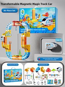 XIDIQI | Magnetic Building Blocks Track Vehicle Educational Gift Children Toys