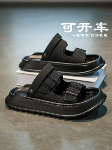 Mens Sandals Summer Outdoor Wear Anti-slip Slippers Large Size Sports Driving Two-wear Beach Slippers Breathable Comfortable