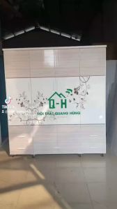 TỦ NHỰA ĐÀI LOAN 4 CÁNH IN 3D CAO CÂP GIAO NHANH HCM