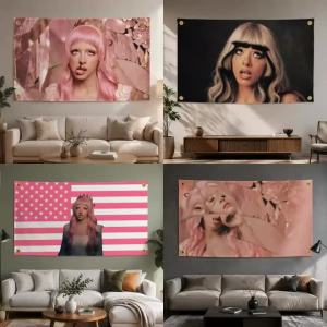 Singer Melanie Martinez Flags Fashion flag For Living Room Home Dorm Decor Wall Outdoor Camping Party Banner Gifts