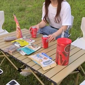 Meja Lipat Alumunium Portable Meja Camping Piknik Outdoor