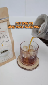 [TẶNG PHIN] Cà Phê Hạt Rang Honey Moka Nguyên Chất - 250g - Cafe Moka Phủ Mật Ong Chính Hãng Ban Me Gold - Honee Coffee