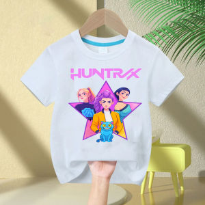 2025 Hot Movie Soft Cotton Baby Girls T Shirt Childrens Clothing KPop Demon Hunters Fans Gifts Kids Clothes Fashion Casual Tops