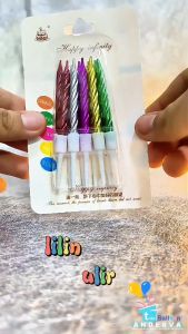 Lilin Spiral Gold & Metalik: Pilihan Dekorasi Kue yang Cantik
