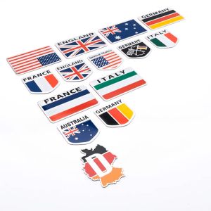 Tem nhôm - logo nhôm dán xe hình lá cờ nước Nga - Russia dán trang trí ô tô xe máy laptop
