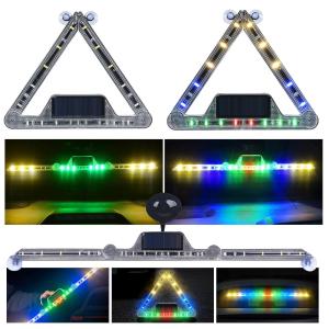 EKLEVA Car Emergency Breakdown Warning Triangle Car Stop Sign Tripod Road Flasher Triangle Emergency Warning Light