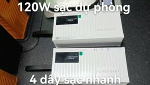 Sạc Dự Phòng POWER BANK Công Suất pin 120W- 50.000mAh80000mAh 4 Chế Độ Đèn LEDSạc Siêu Nhanh