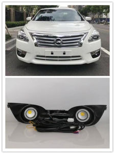 LED Fog Lights Assembly For Nissan Altima 2013 2014 2015 Front Bumper Fog lamp Replacement Angel Eye daylight accessories Kit