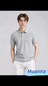 Mens business short-sleeved POLO shirts casual fashion T-shirts trendy tops