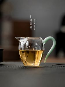 High Borosilicate Heat Resistant Glass Gongfu Tea Set Accessories Handmade Home Use Tea Brewing Cup Elegant Aesthetic Value