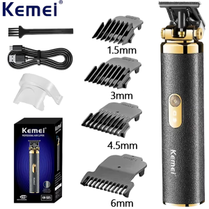 Kemei KM-5085 Rechargeable Waterproof Body Beard Trimmer Hair Clippers Cordless Barber Grooming Set Hair Trimmer for Men Clipper