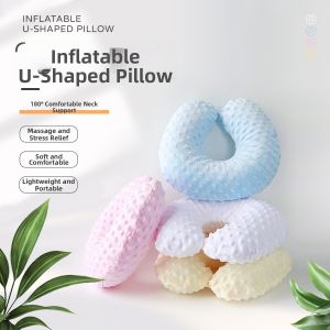 Inflatable Travel Neck Pillow Foldable Nap Neck Support Comforting Infant Pillow