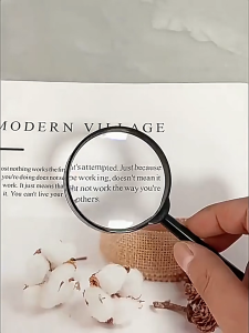 Magnifying Glass for Reading Handheld Magnifier 3X Magnification Jewelry Loupe 90MM School Supplies