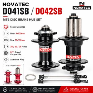 Novatec | Novatec D041SB D042SB MTB Disc Brake Hubs Front Rear 9x100mm 10x135mm QR Bicycle Hub Sealed Bearing 28 32 36H 8-11 Speed