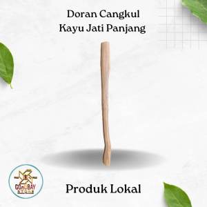 Gagang Cangkul Ukuran Panjang Kayu Jati Doran Pacul Kuat Alat Berkebun